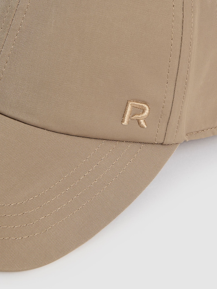 Reiss Taupe Nicole Adjustable Embroidered Logo Baseball Cap - Image 5 of 5