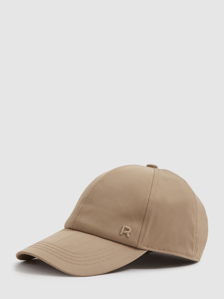 Reiss Taupe Nicole Logo-Embroidered Baseball Cap - Image 6 of 6 Reiss Taupe Nicole Logo-Embroidered Baseball Cap - Image 6 of 6