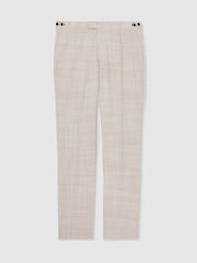 Reiss Stone Oe Belmondo Check Regular-Fit Suit Trousers - Image 2 of 6