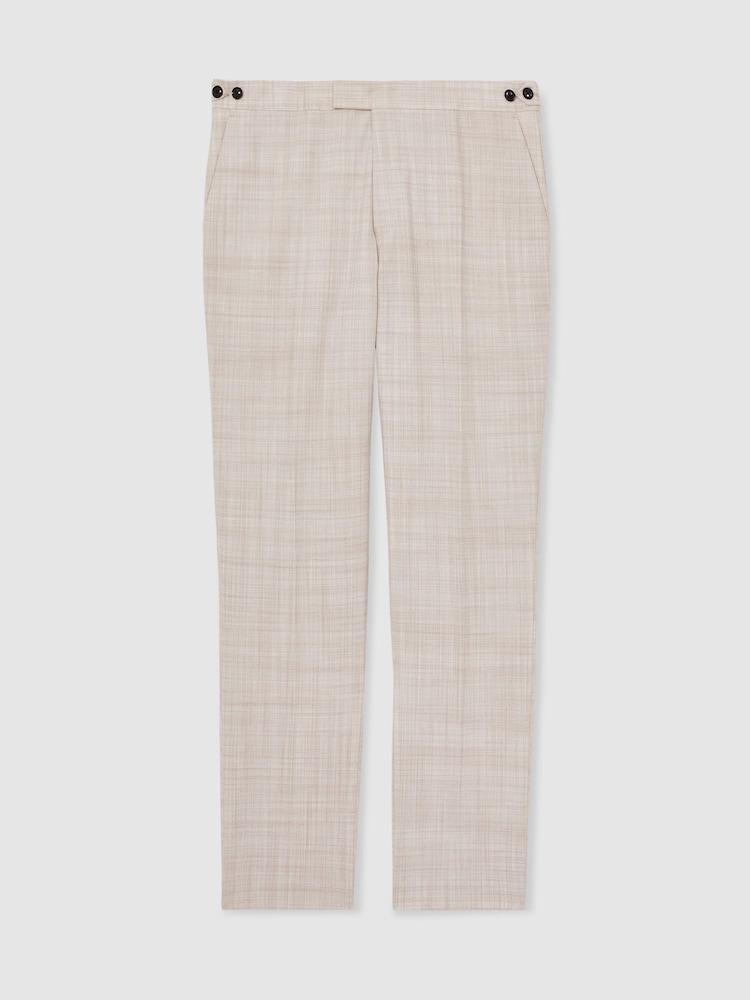 Reiss Stone Oe Belmondo Check Regular-Fit Suit Trousers - Image 2 of 6