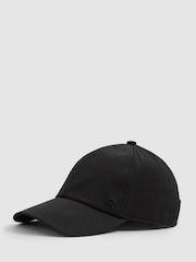 Reiss Black Nicole Adjustable Embroidered Logo Baseball Cap - Image 1 of 4