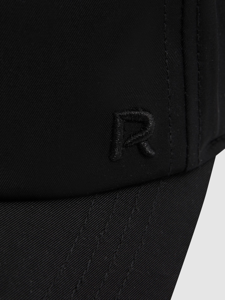Reiss Black Nicole Adjustable Embroidered Logo Baseball Cap - Image 4 of 4