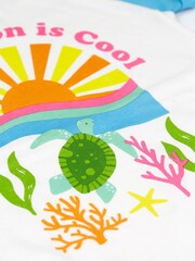 Frugi Girls Conservation Raglan White T-Shirt - Image 4 of 4