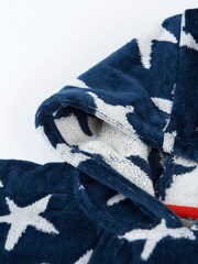 Frugi Boys Blue Hooded Beach Poncho - Image 3 of 5