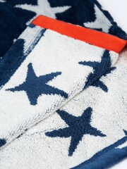 Frugi Boys Blue Hooded Beach Poncho - Image 4 of 5