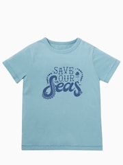 Frugi Blue Save Our Seas T-Shirt - Image 2 of 3