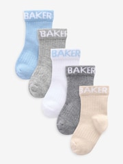 Mehrfarbig - Baker by Ted Baker Babysocken im 5er-Pack - Bild 1 von 1
