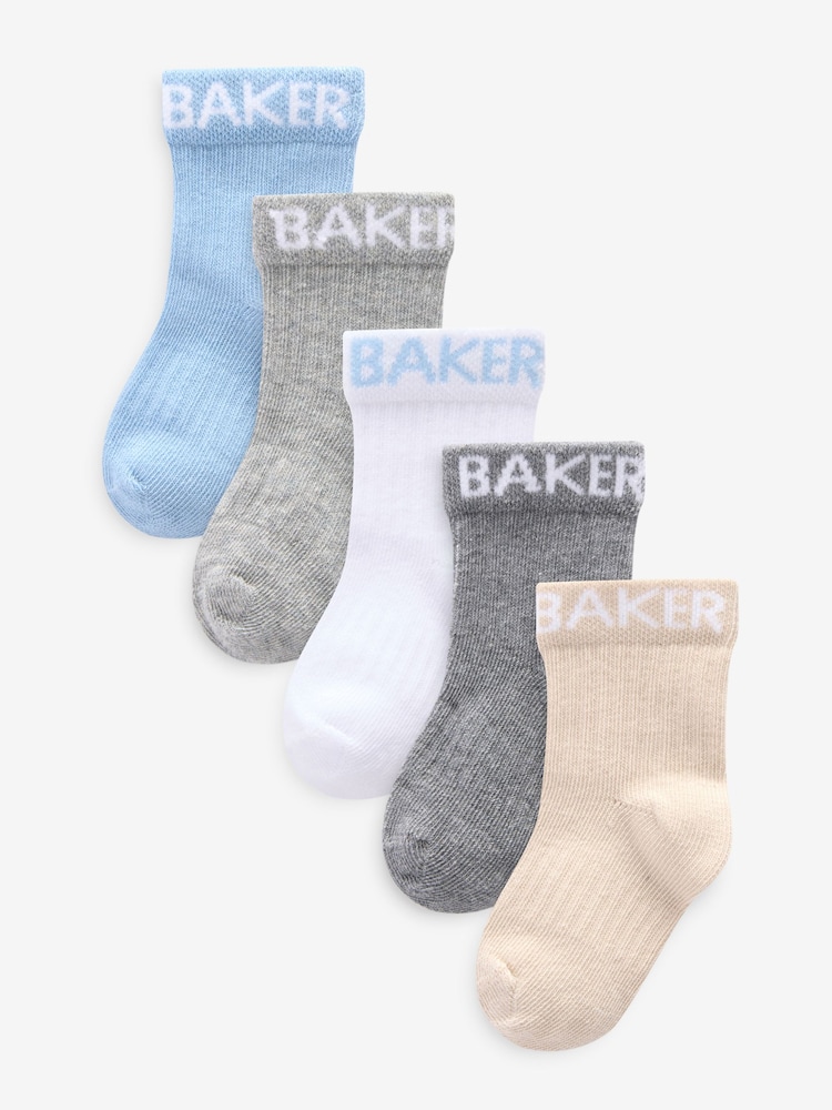 Mehrfarbig - Baker by Ted Baker Babysocken im 5er-Pack - Bild 1 von 1