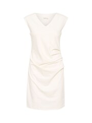 Kaffe India Sleeveless V-Neck Cocktail White Dress - Image 4 of 5