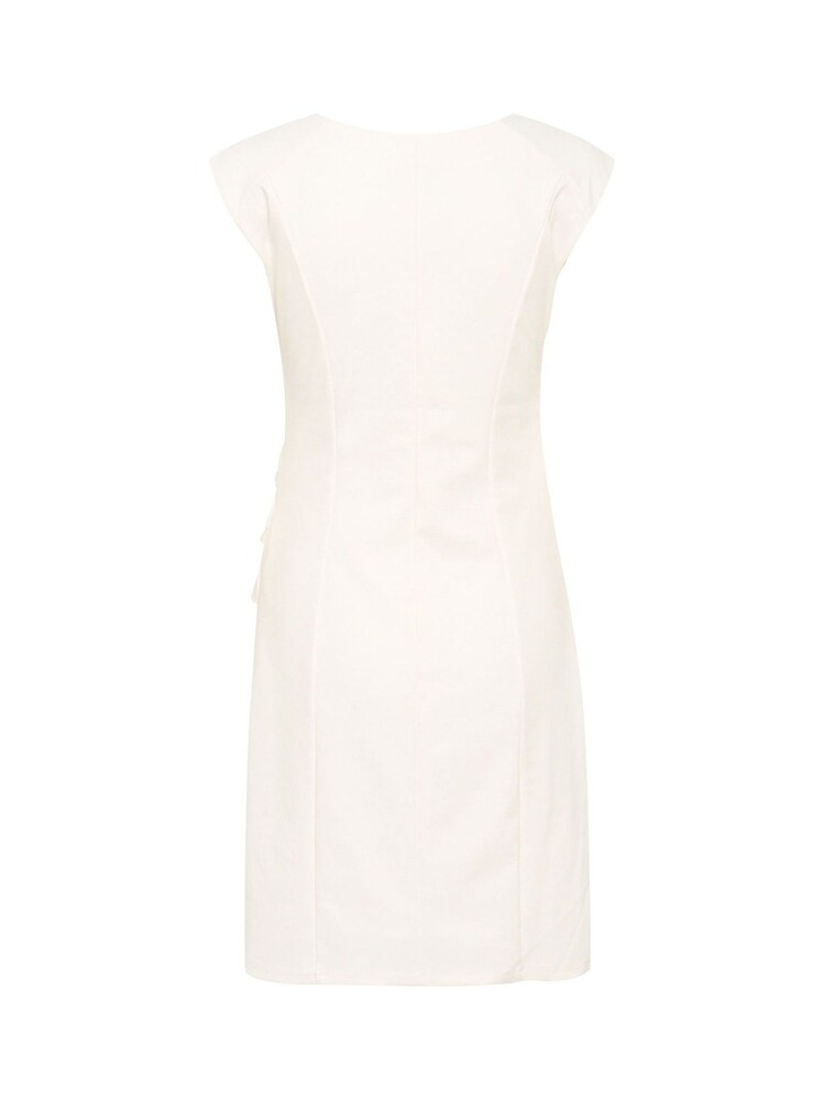 Kaffe India Sleeveless V-Neck Cocktail White Dress - Image 5 of 5