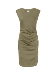 Kaffe Green India Sleeveless Fitted Cocktail Dress - Image 5 of 6