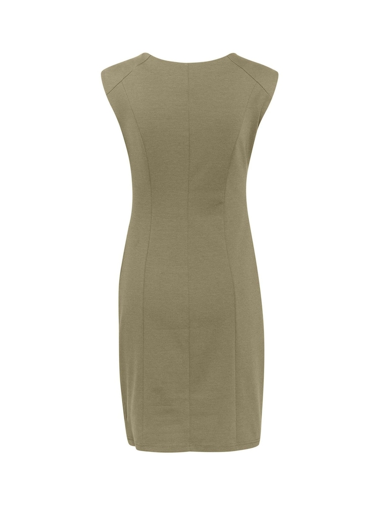 Kaffe Green India Sleeveless Fitted Cocktail Dress - Image 6 of 6