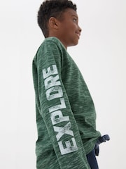 Dark Green Explore Ski T-Shirt - Image 4 of 5