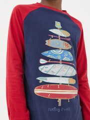 FatFace Navy Board Tree T-Shirt - Image 3 of 4
