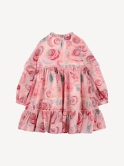 Chloé Pink Printed Long Sleeve Dress - Image 2 of 7
