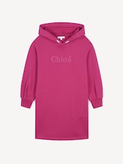 Chloé Pink Long Sleeve Hoodie Dress - Image 1 of 3