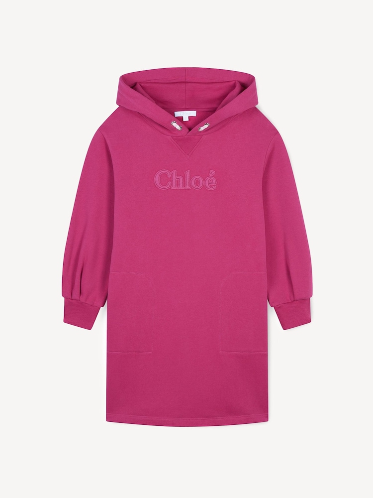 Chloé Pink Long Sleeve Hoodie Dress - Image 1 of 3