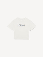 Chloé Cream Short Sleeve Logo T-Shirt - Image 1 of 3