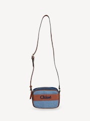Chloé Blue Denim Logo Cross-Body Bag - Image 3 of 5