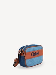 Chloé Blue Denim Logo Cross-Body Bag - Image 4 of 5