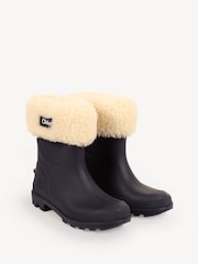 Chloé Blue Sherpa Fleece Lined Logo Wellies - Image 4 of 7