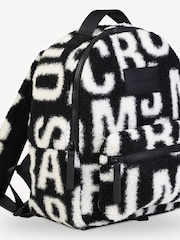 Marc Jacobs All Over Logo Faux Shearling Black Backpack - Image 5 of 9