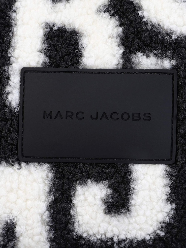 Marc Jacobs All Over Logo Faux Shearling Black Backpack - Image 9 of 9