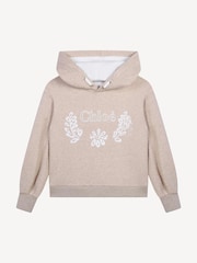 Chloé Natural Marl Logo Hoodie - Image 1 of 3