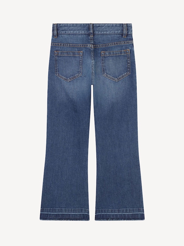 Chloé Blue Wide Leg Denim Jeans With Logo - Image 2 of 3
