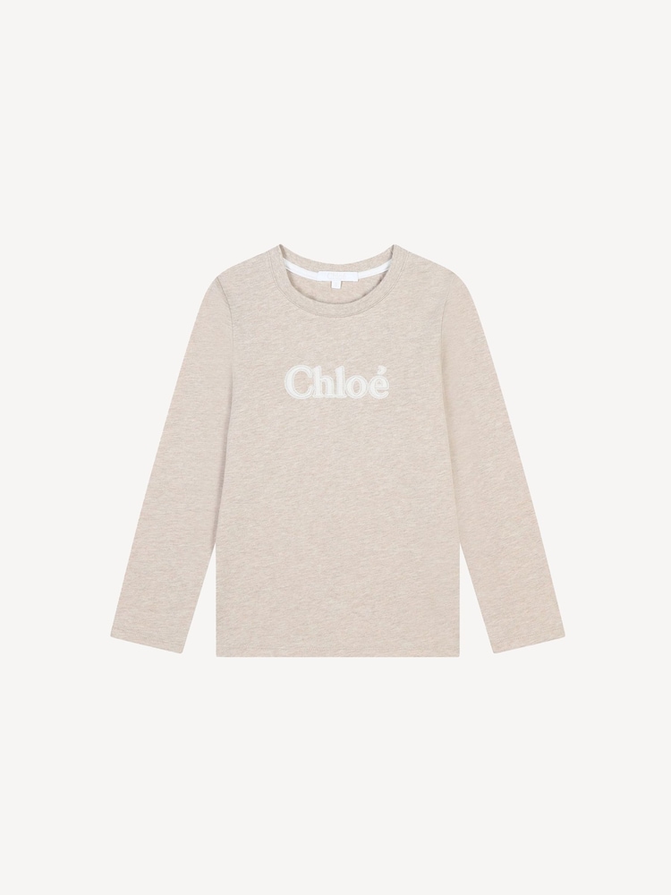 Chloé Long Sleeve Logo T-Shirt - Image 1 of 2 Chloé Long Sleeve Logo T-Shirt - Image 1 of 2