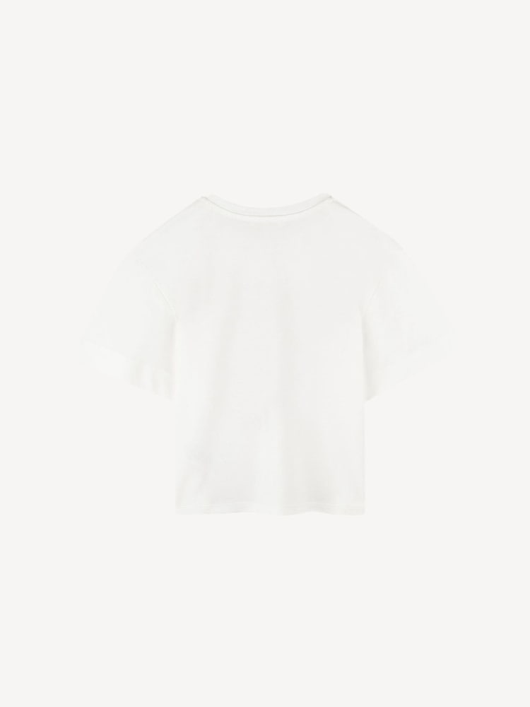 Chloé Shirt Sleeve Printed Logo White T-Shirt - Image 2 of 3