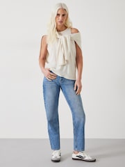 Hush White Jada Fine Gauge Knitted Tank Top - Image 1 of 4