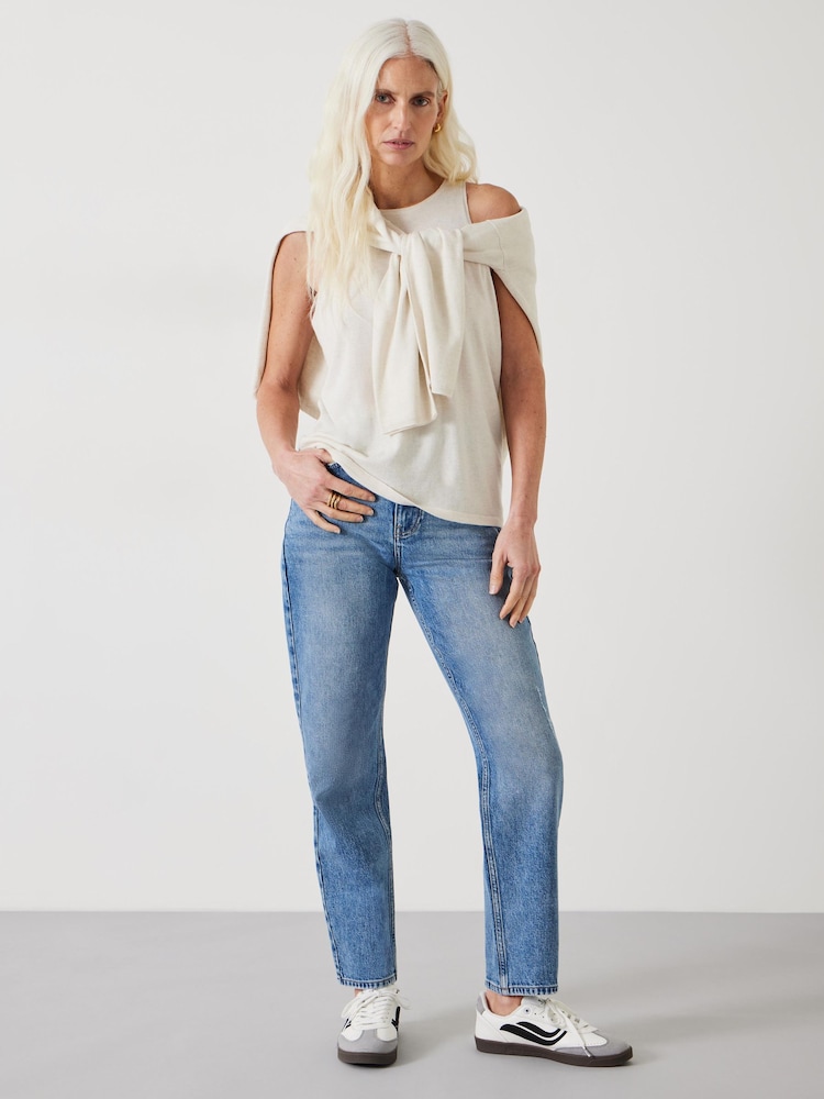 Hush White Jada Fine Gauge Knitted Tank Top - Image 1 of 4 Hush White Jada Fine Gauge Knitted Tank Top - Image 1 of 4