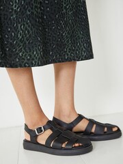 Hush Black Brisa Leather Sandals - Image 5 of 5