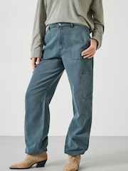 Hush Grey Beatrice Soft Utility Trousers - Image 2 of 5