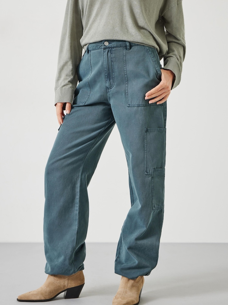Hush Grey Beatrice Soft Utility Trousers - Image 2 of 5