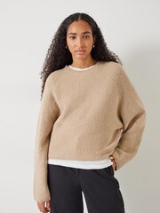 Hush Tamar Raglan-Pullover aus geripptem Strick mit Rundhalsausschnitt - Bild 3 von 5