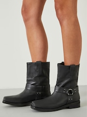 Hush Black Oakley Biker Boots - Image 1 of 4