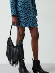 Hush Black Anderson Fringe Shoulder Bag - Image 1 of 5
