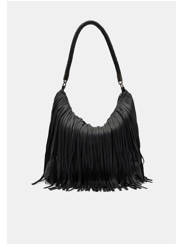 Hush Black Anderson Fringe Shoulder Bag - Image 3 of 5
