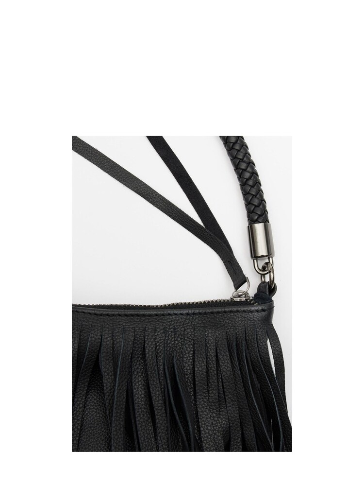 Hush Black Anderson Fringe Shoulder Bag - Image 4 of 5