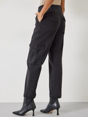 Hush Black High Waist Belted Trousers - Image 2 of 8