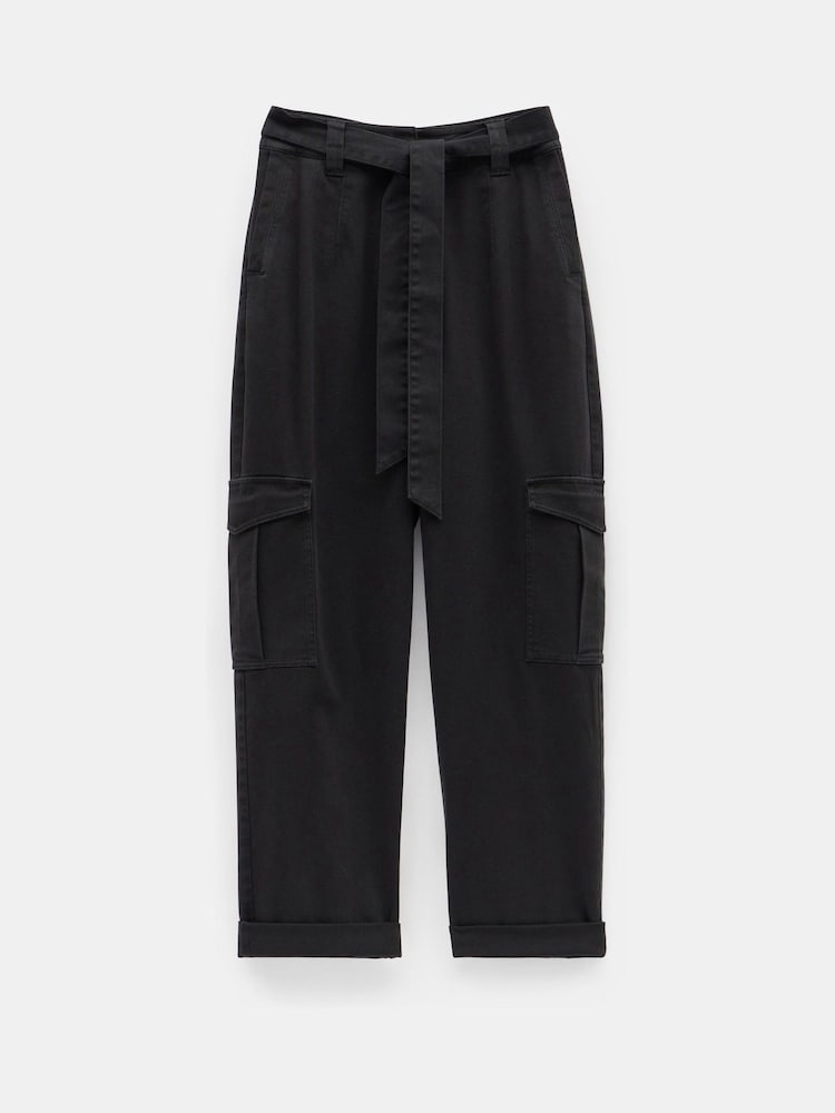 Hush Black High Waist Belted Trousers - Image 8 of 8