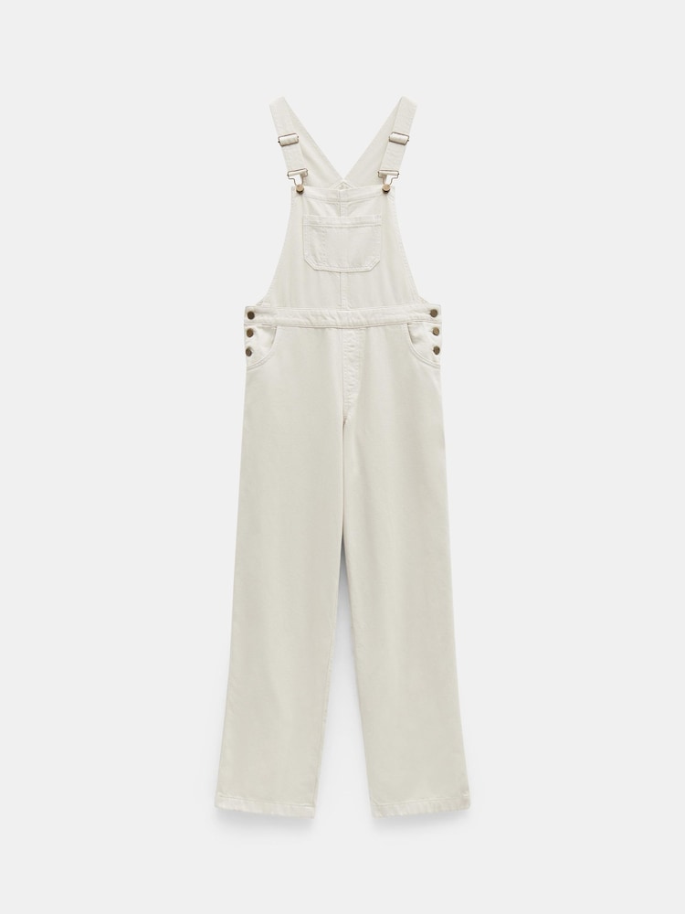 Hush Cream Maya Relaxed Straight Leg Dungarees - Image 4 of 4