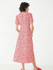 Hush Red Juliette Midi Tea Dress - Image 2 of 5