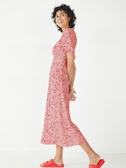 Hush Red Juliette Midi Tea Dress - Image 3 of 5