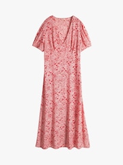 Hush Red Juliette Midi Tea Dress - Image 5 of 5