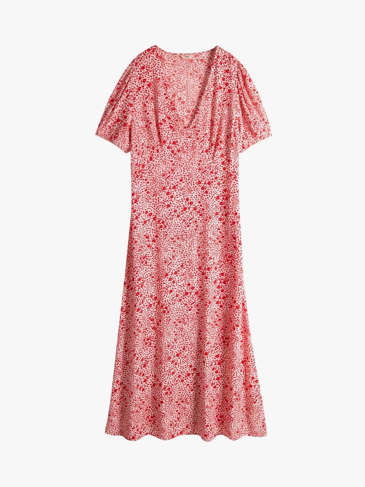 Hush Red Juliette Midi Tea Dress - Image 5 of 5