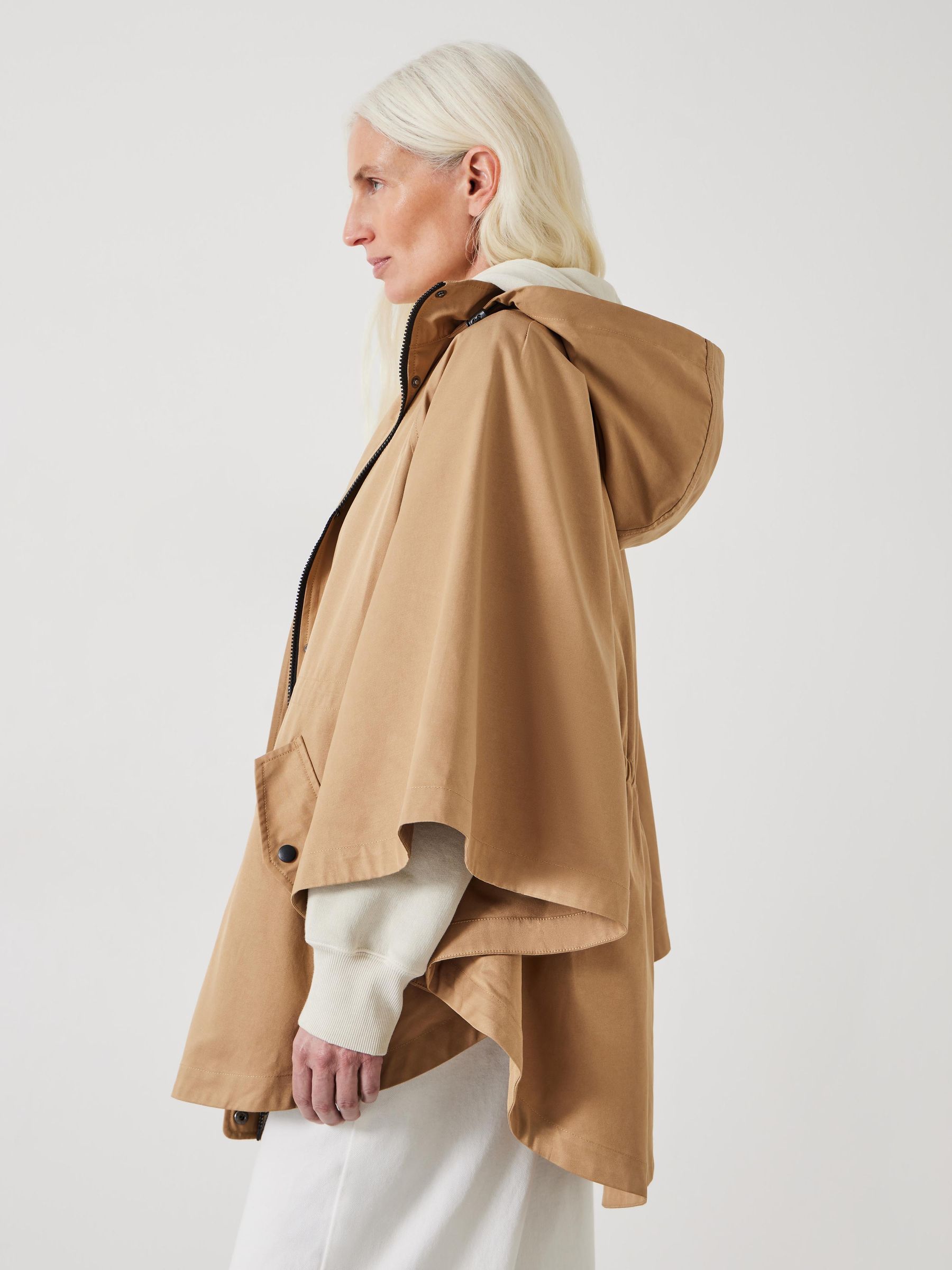Buy Hush Brown Vera Hooded Cape Jacket from Next Luxembourg