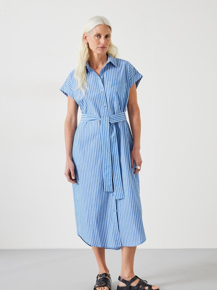 Hush Blue Romee Midi Shirt Dress - Image 1 of 5